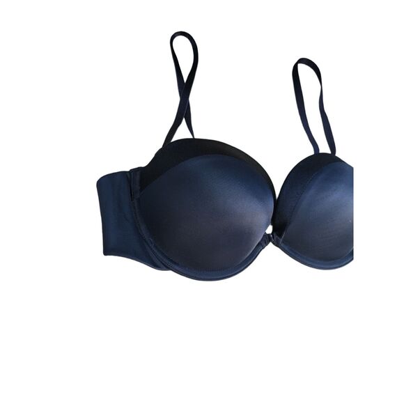 Maidenform Bra 36B Womens Black Padded Push Up Underwired Adjustable Straps - Picture 2 of 5